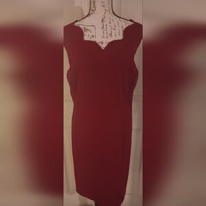 Talbots Rich Burgundy Sleeveless Dress